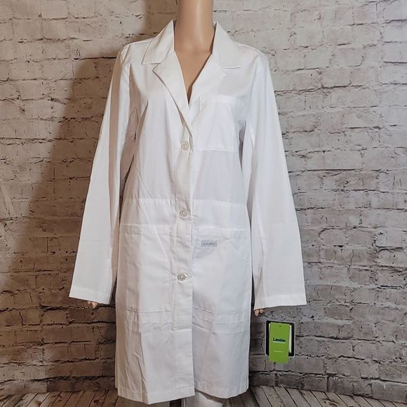 Landau Jackets & Coats Landau White Lab Coat Nursing Size Poshmark